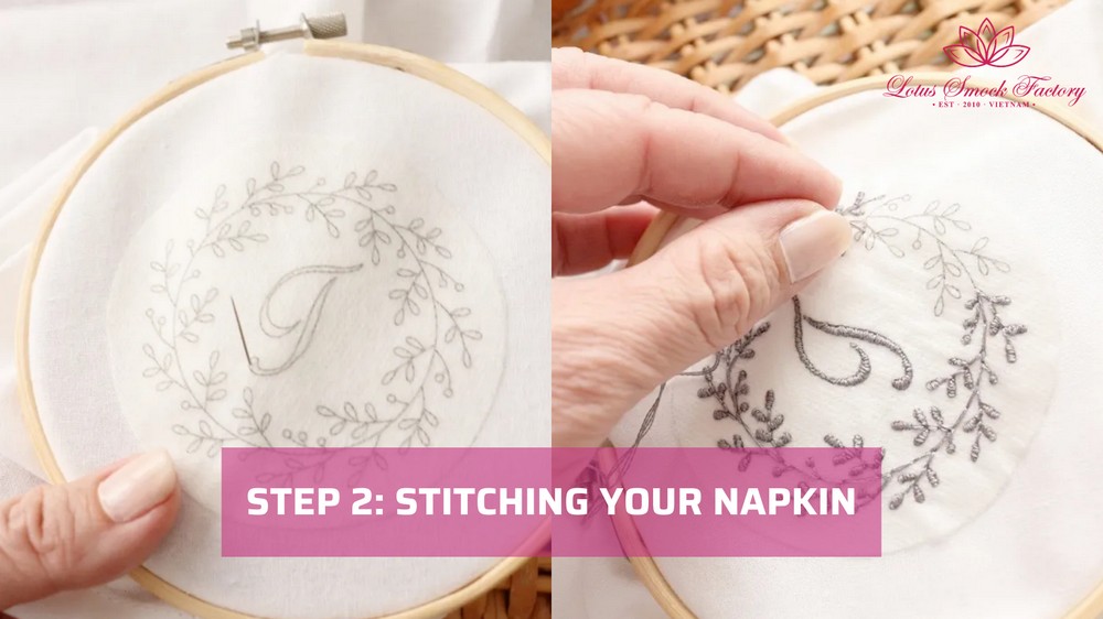How to Embroider Napkins