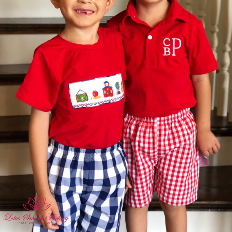 Back to School Outfit 2026 School Smocked Set Wholesale Smocked Clothing