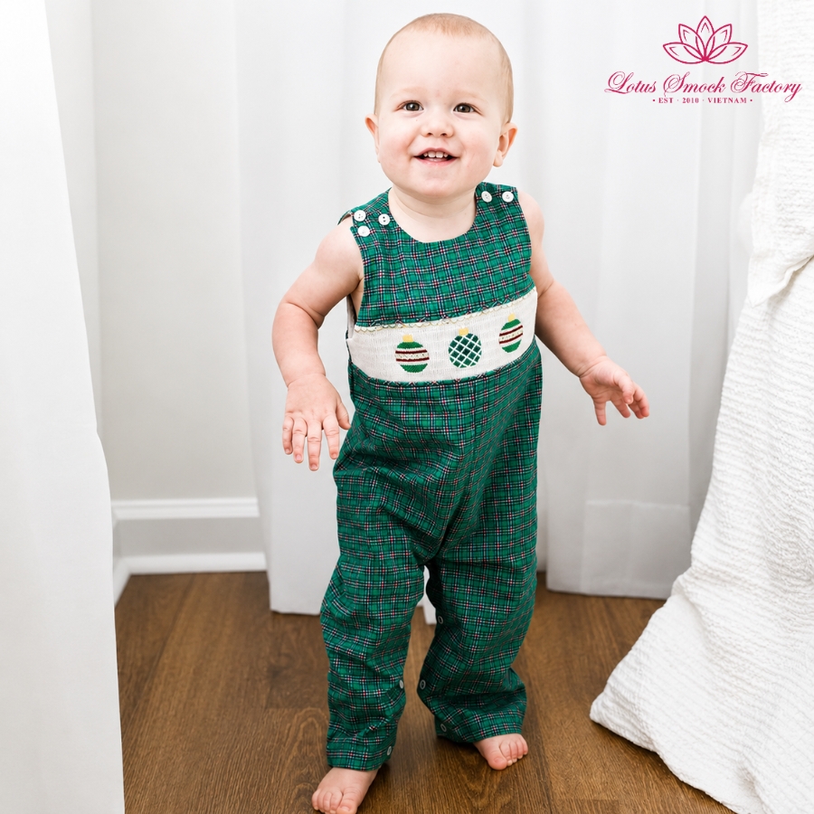 christmas smocked dresses for infants Christmas Tree White Smocked Dress
