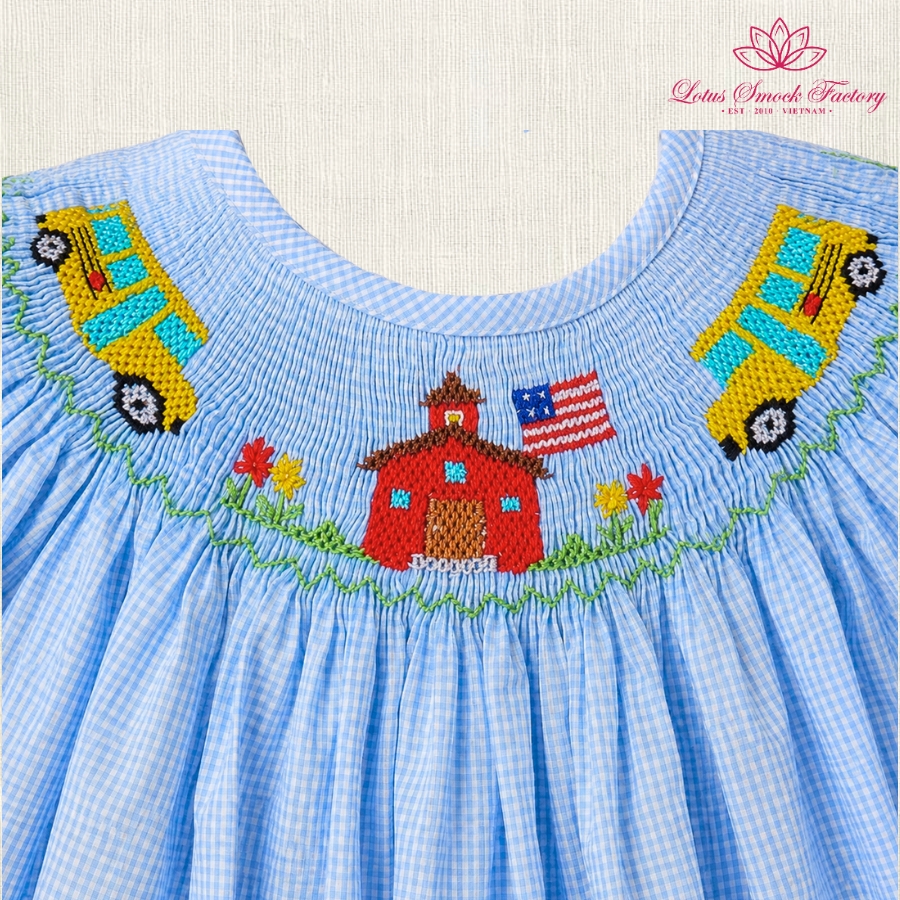 School Bus Dress Wholesale Smocked Clothing