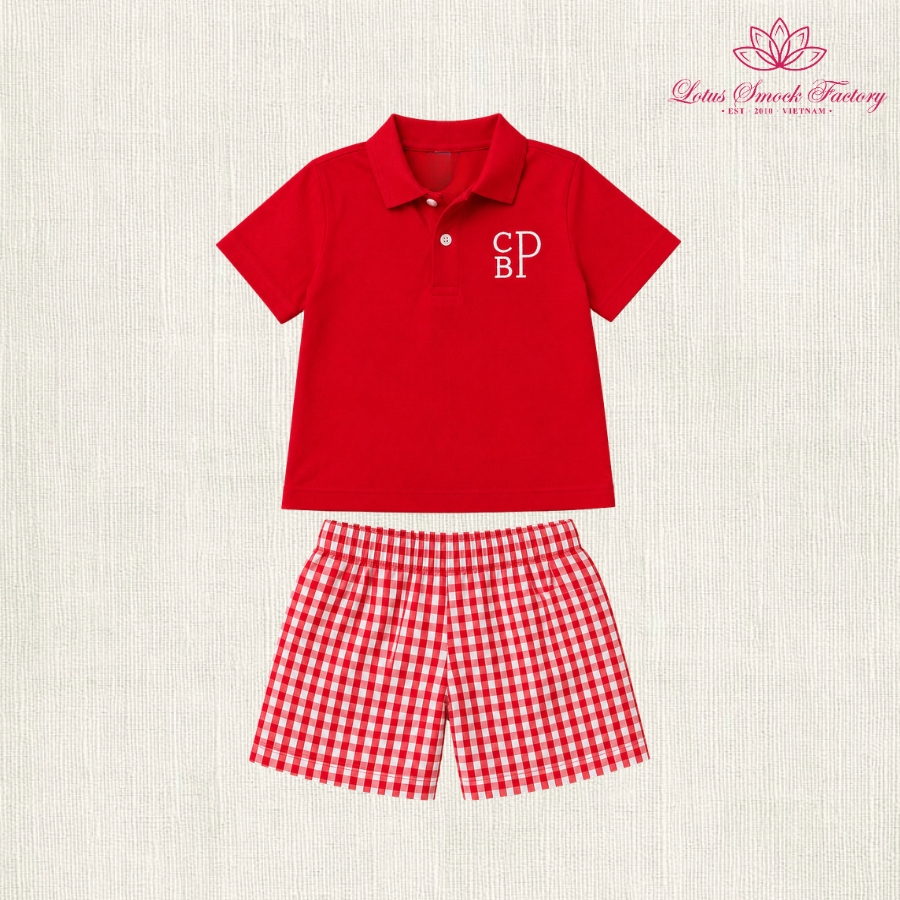 School Sibling Set Wholesale Smocked Clothing