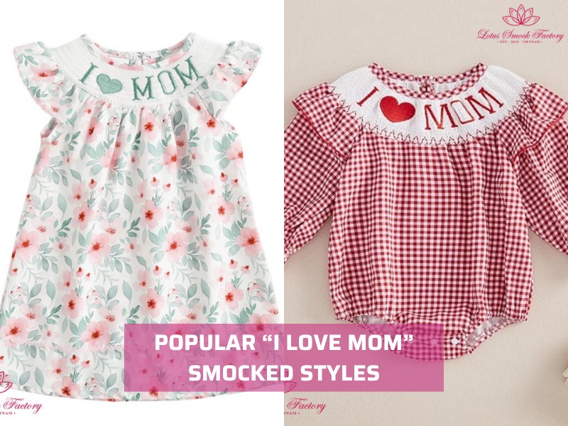 I Love Mom smocked outfit