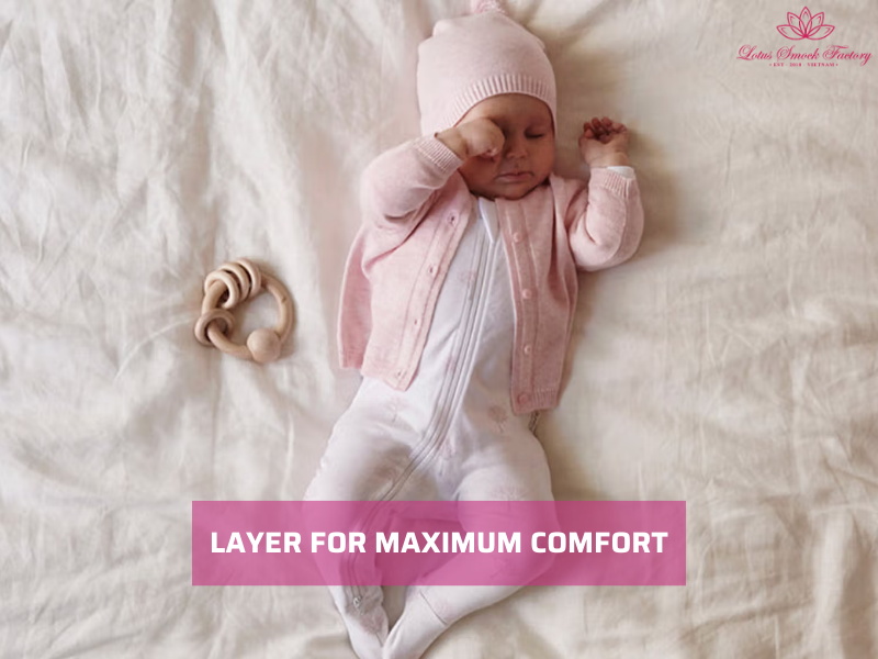 Layering helps newborns adjust warmth as conditions change