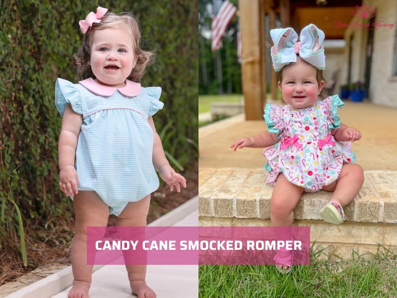christmas smocked romper