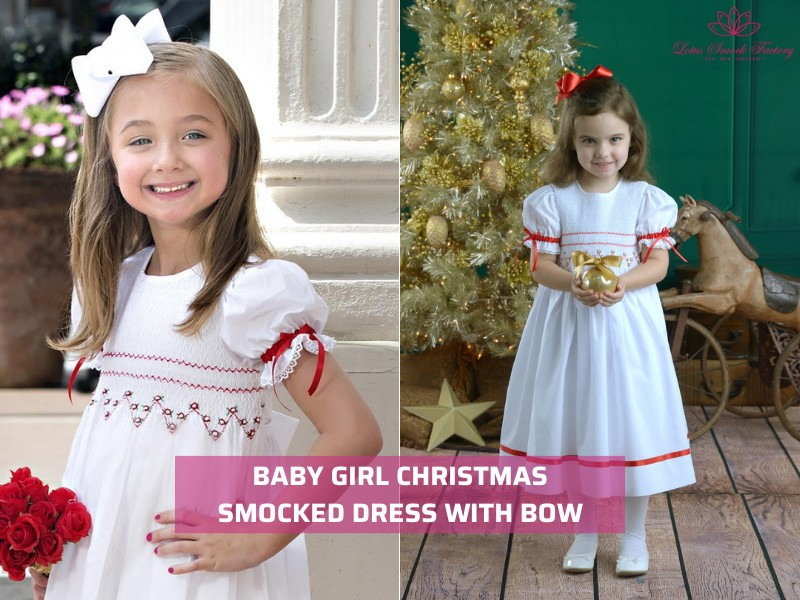 christmas smocked romper