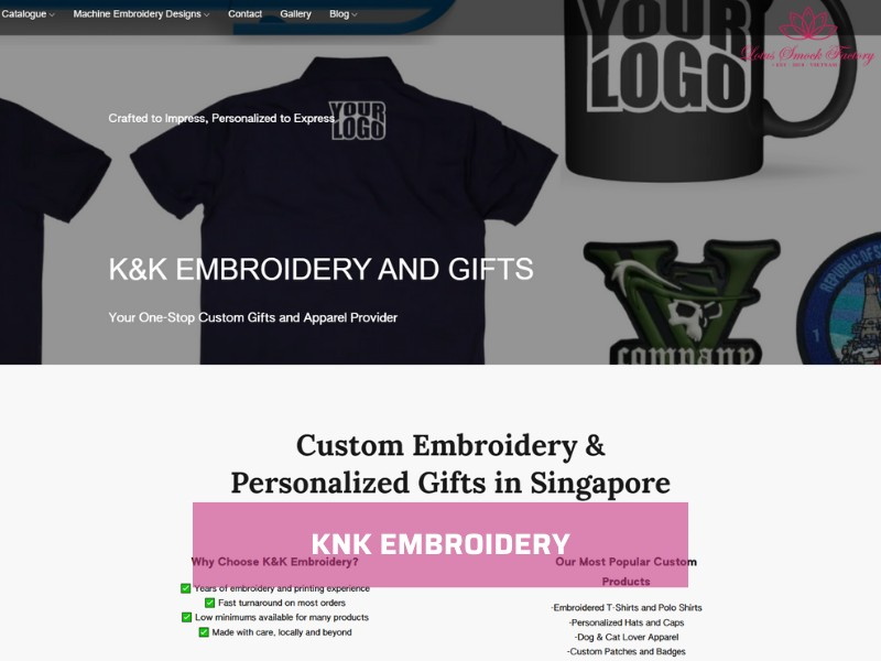 customised embroidery singapore