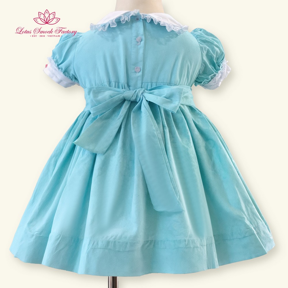 Royal Light Blue Smocked Dress Wholesale Smocked Clothing