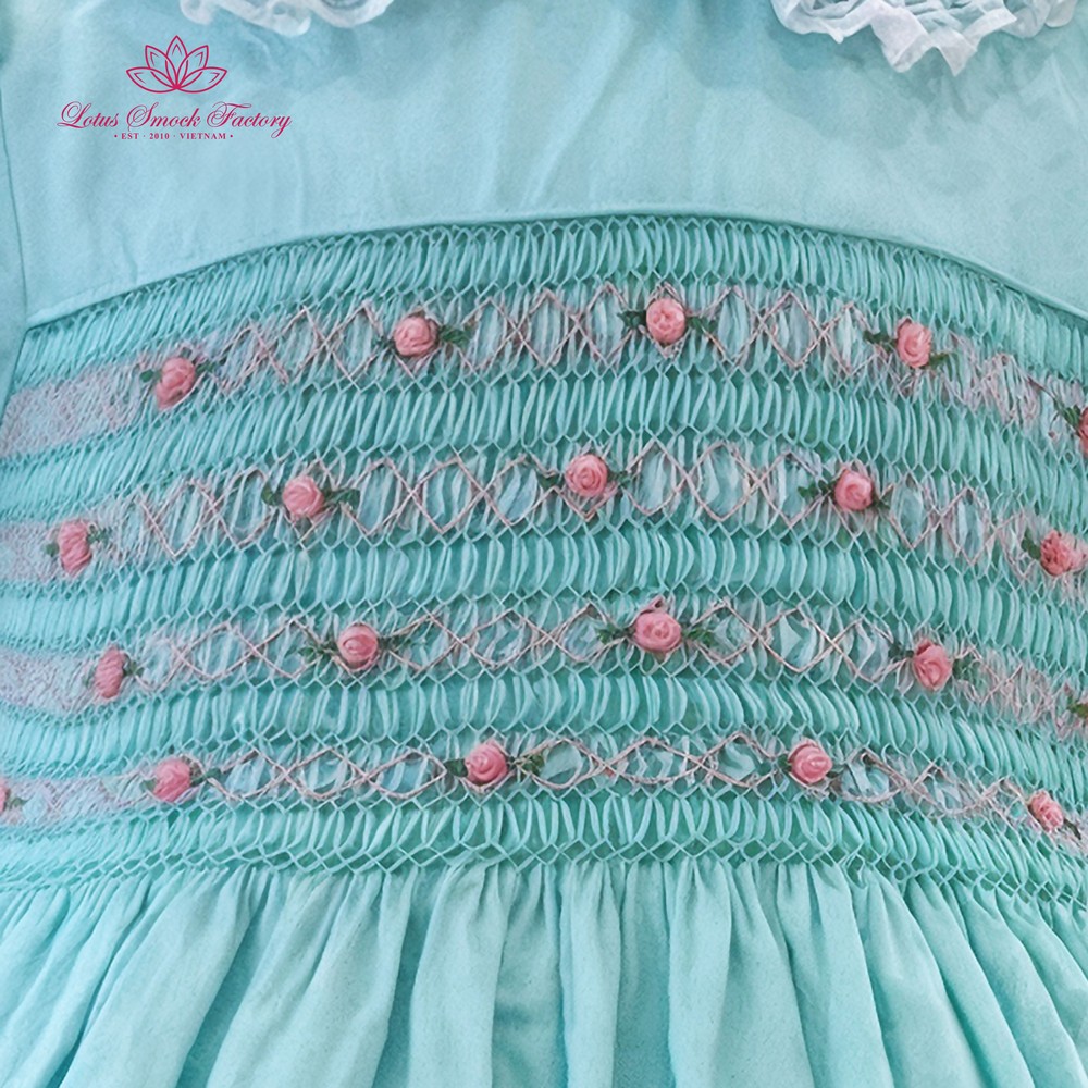 Royal Light Blue Smocked Dress Wholesale Smocked Clothing