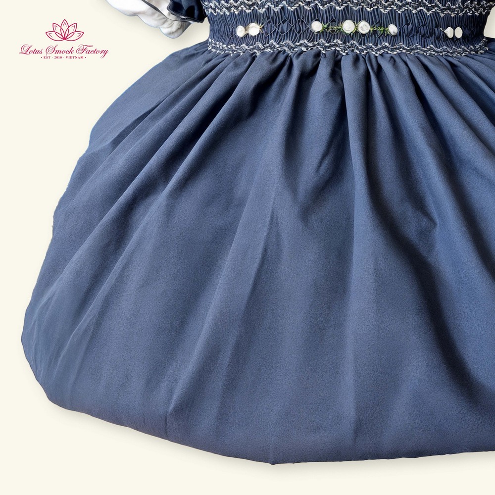 Royal Navy Smocked Dress Wholesale Smocked Clothing