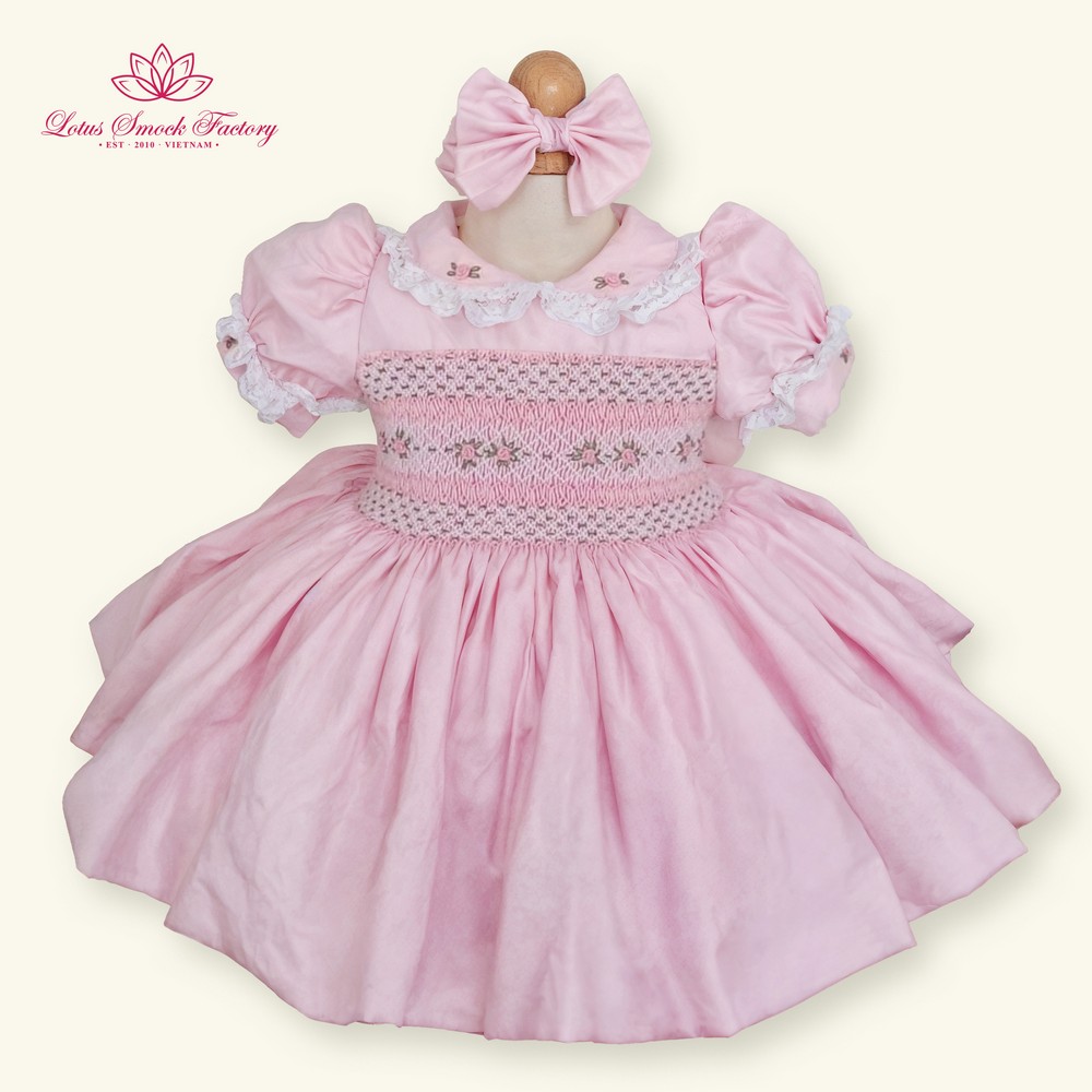 Royal Pink Smocked Dress Wholesale Smocked Clothing