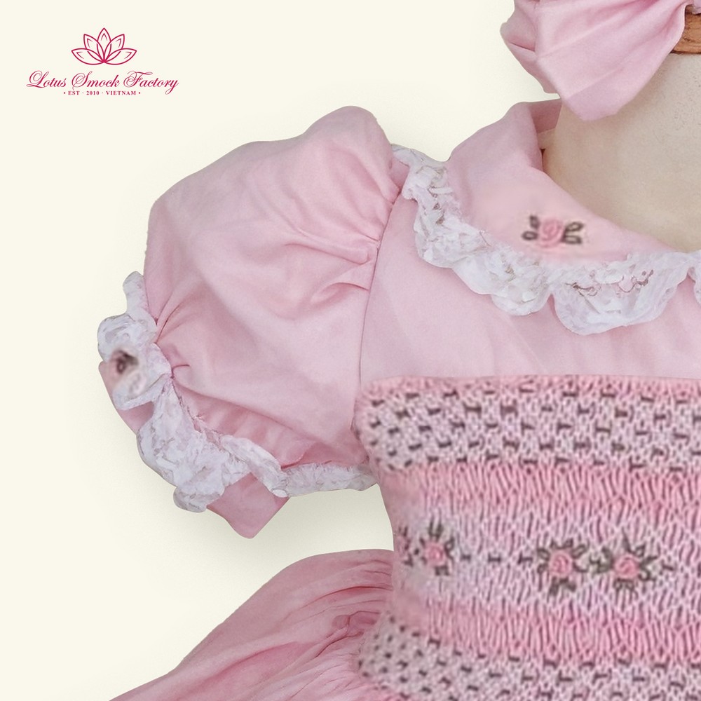 Royal Pink Smocked Dress Wholesale Smocked Clothing
