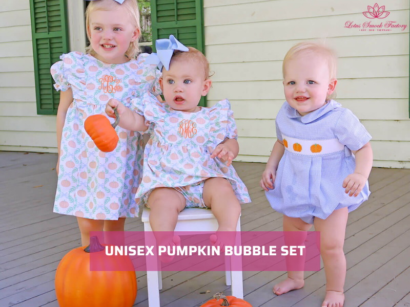 smocked pumpkin dress