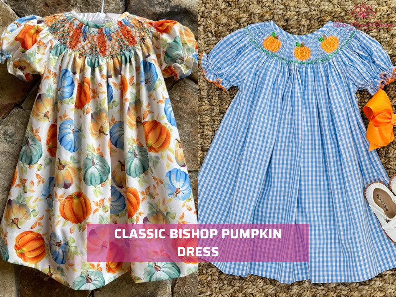 smocked pumpkin dress