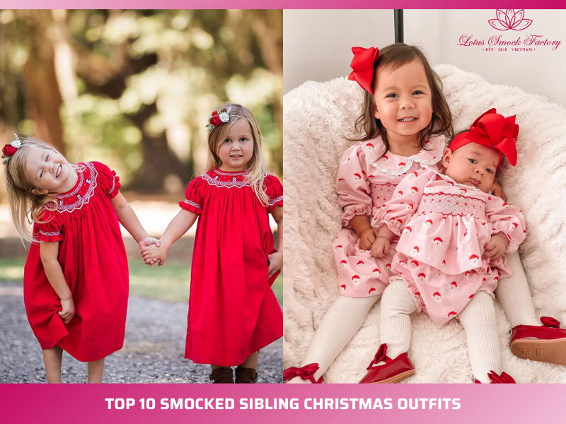 smocked sibling christmas outfits