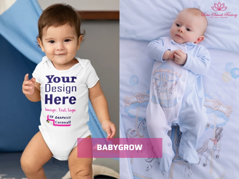 difference between sleepsuit and babygrow