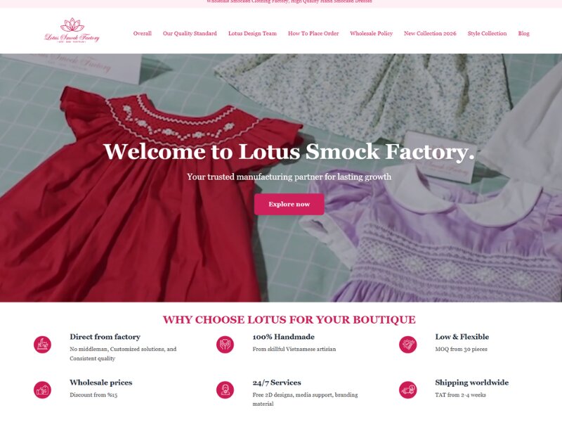Lotus Smock - Your trusted manufacturing partner for lasting growth