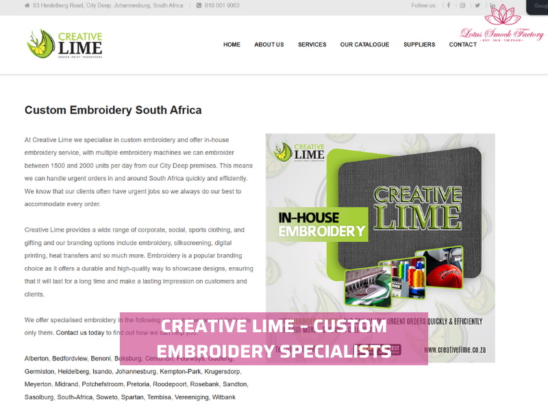 embroidery services johannesburg