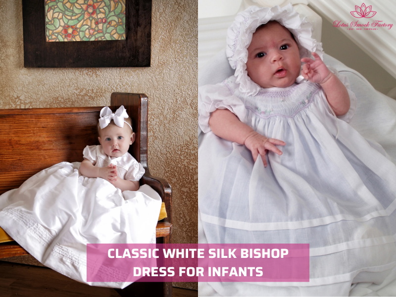 silk smocked dresses for infants