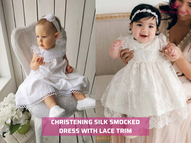 silk smocked dresses for infants