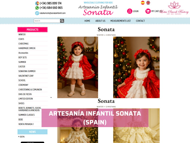spanish smocked dresses wholesale