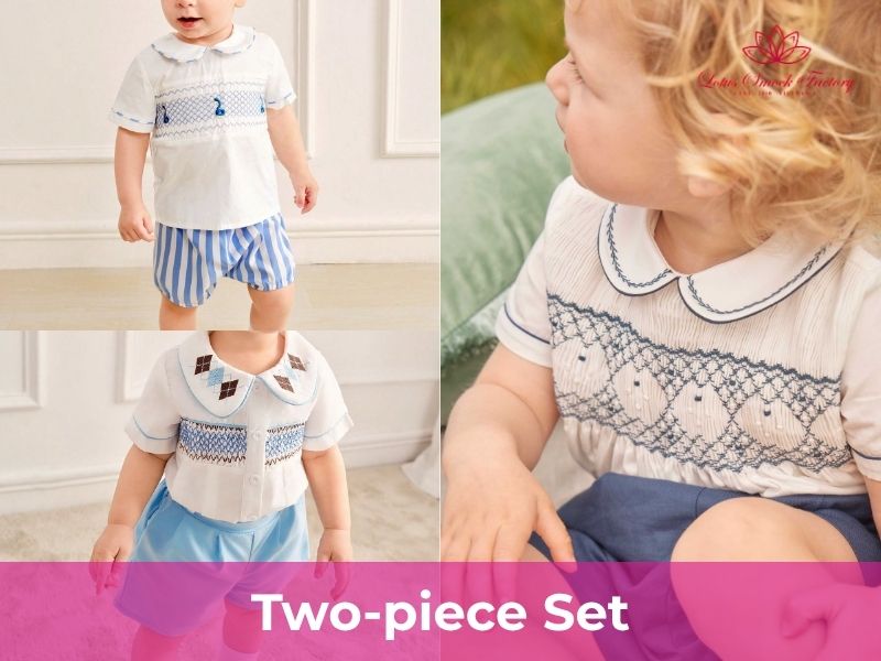 smocked two-piece sets