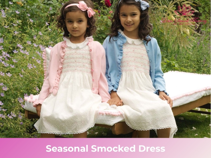 seasonal smocked dress