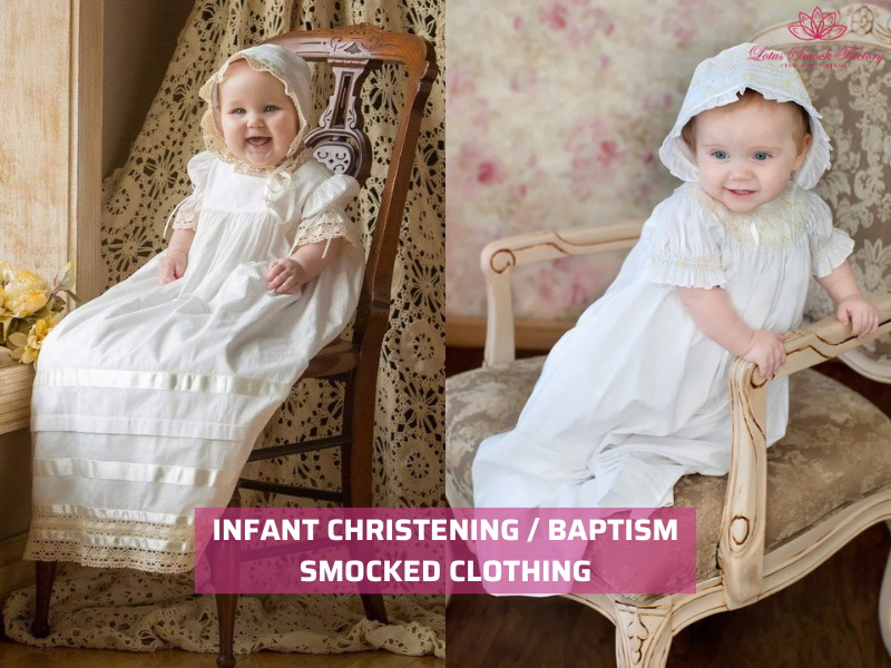 Infant smocked clothing