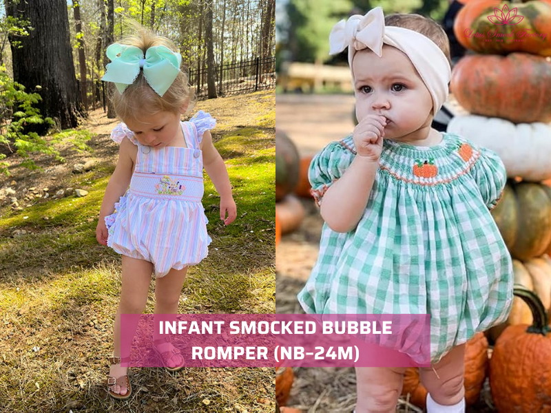 Infant smocked clothing