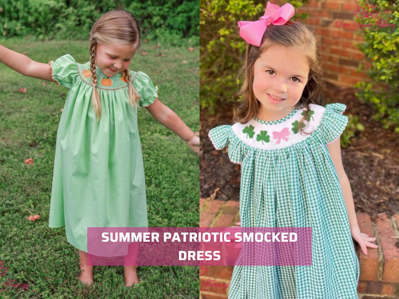 Summer Patriotic smocked dress