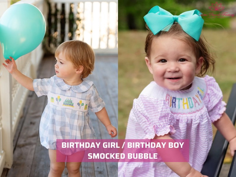 birthday smocked bubble