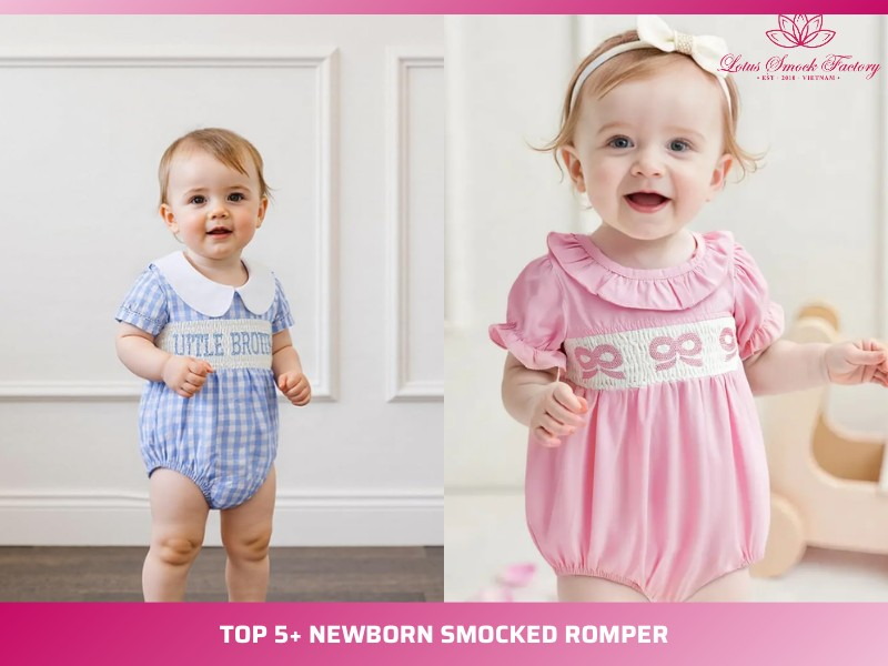 newborn smocked romper