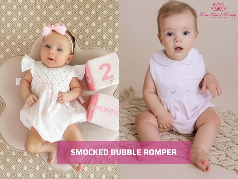 newborn smocked romper