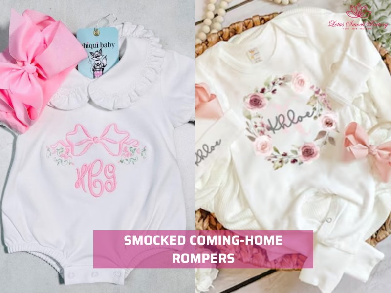 newborn smocked romper