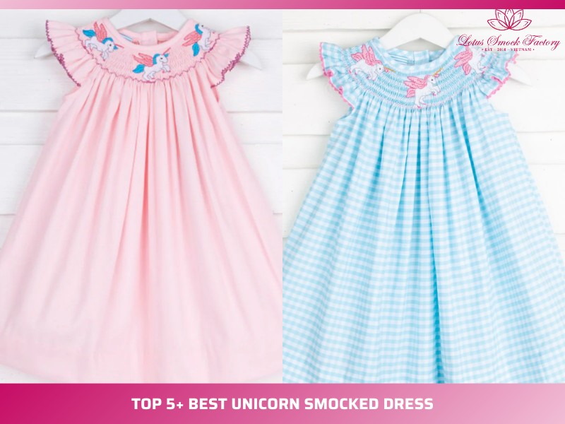 unicorn smocked dress
