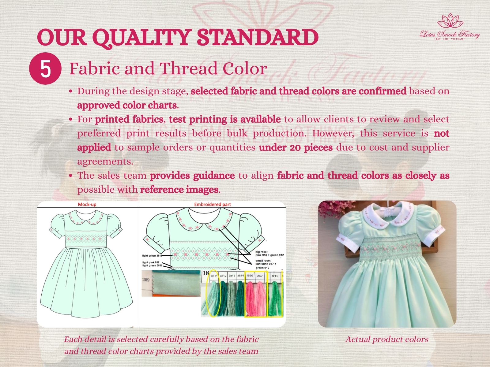 Fabric and Thread Color