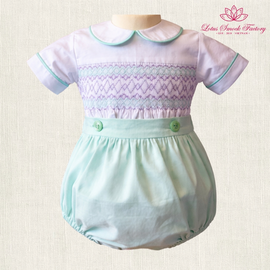 Lavender Mint Sibling Set Wholesale Smocked Clothing