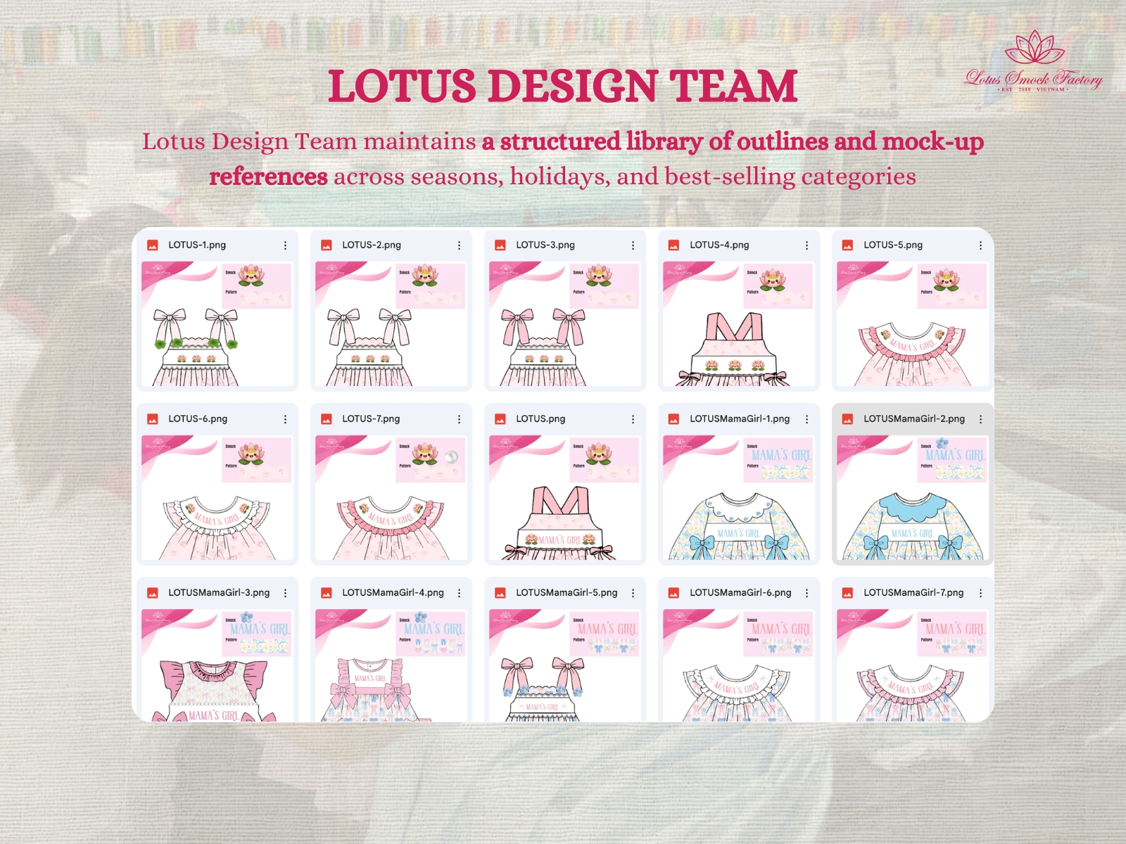 Our 2D mock-up library