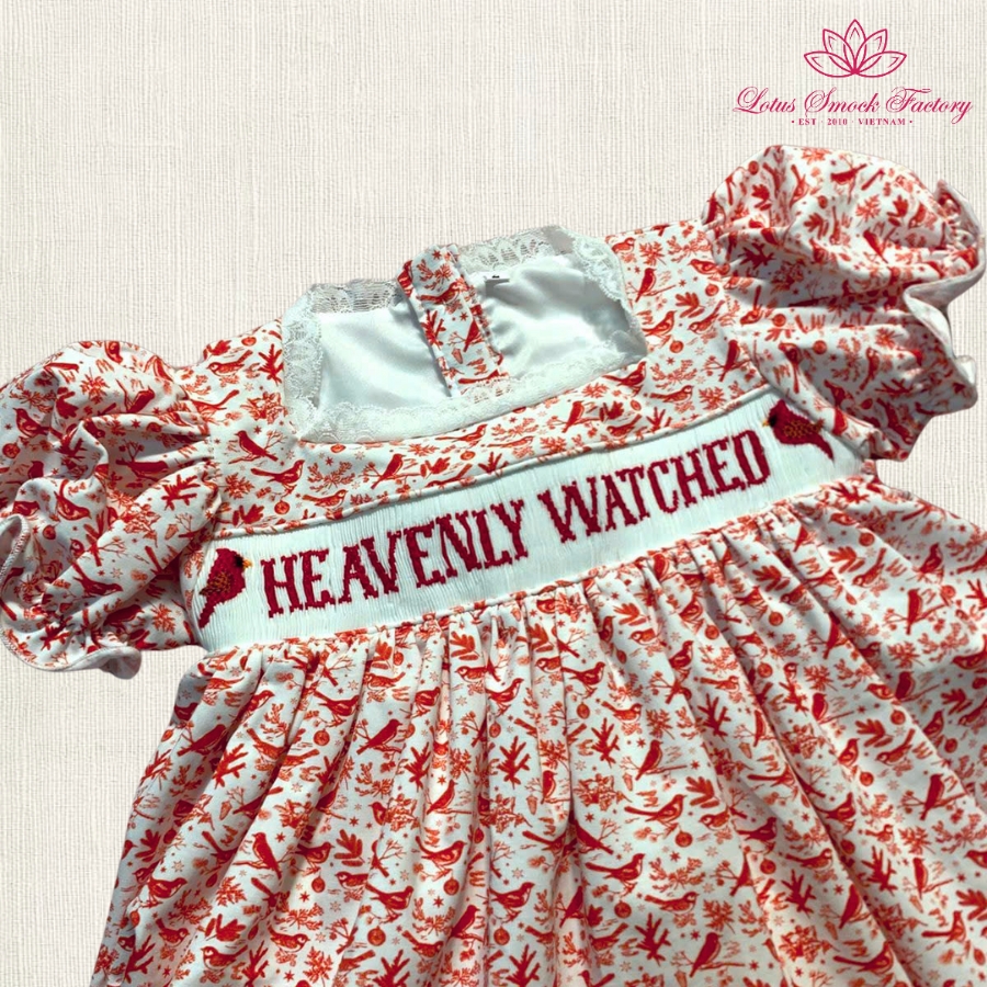 Red Toile Smocked Dress Wholesale Smocked Clothing