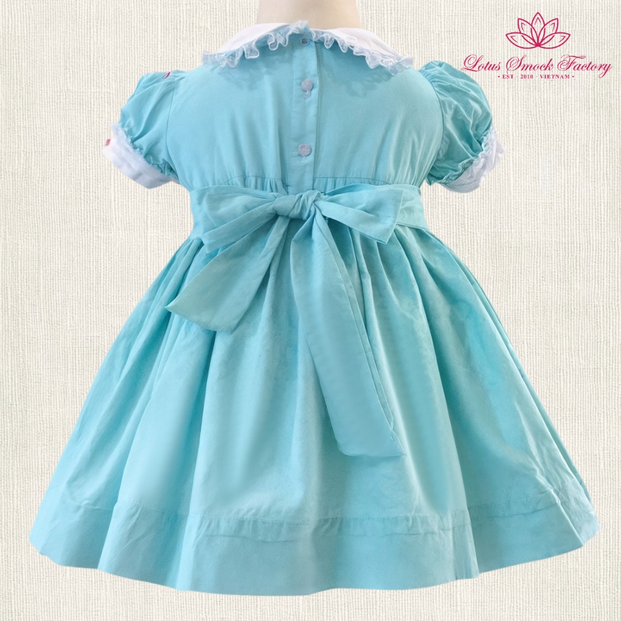 Royal Light Blue Smocked Dress Wholesale Smocked Clothing
