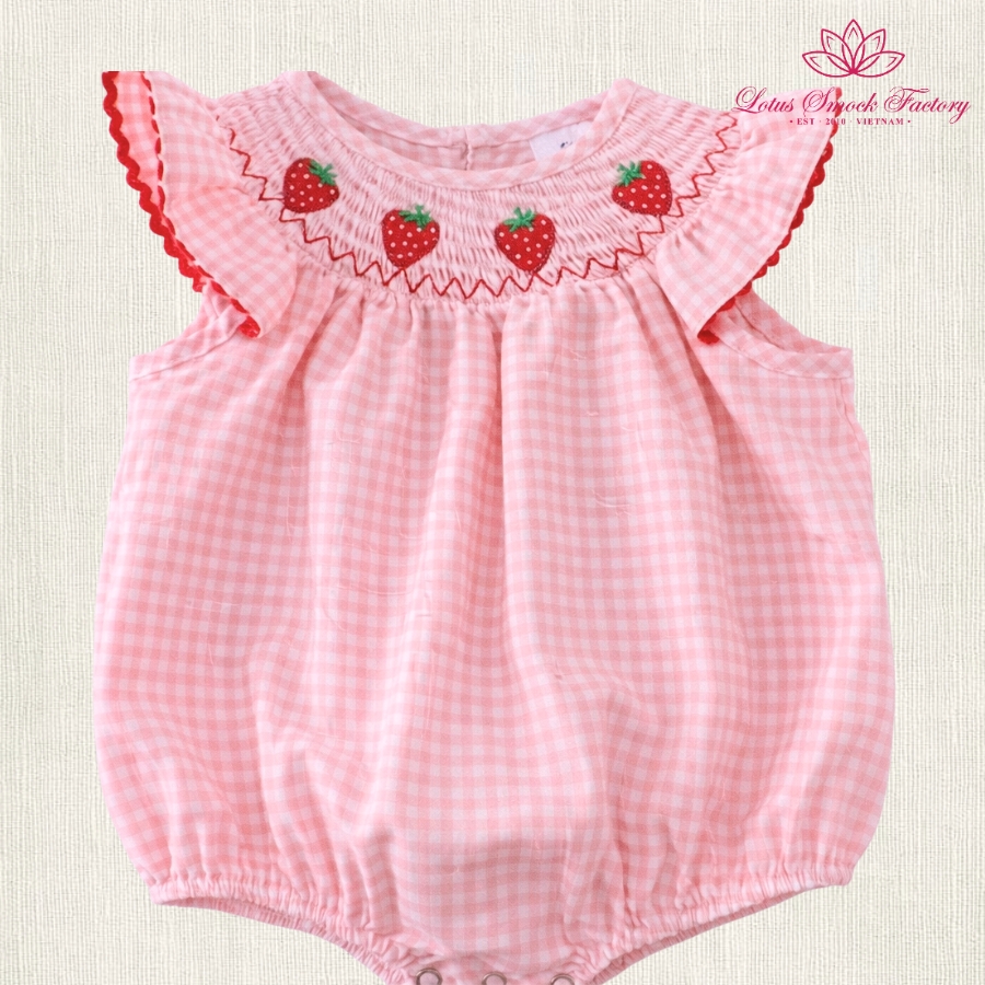 Strawberry Smocked Bubble Wholesale Smocked Clothing
