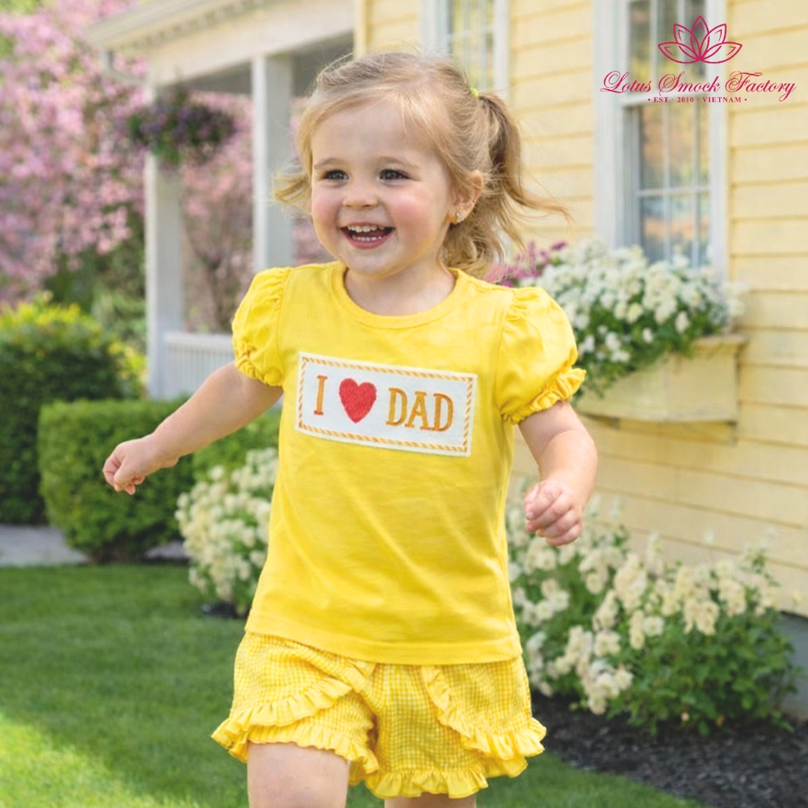 Sunshine Father's Day Set Wholesale Smocked Clothing