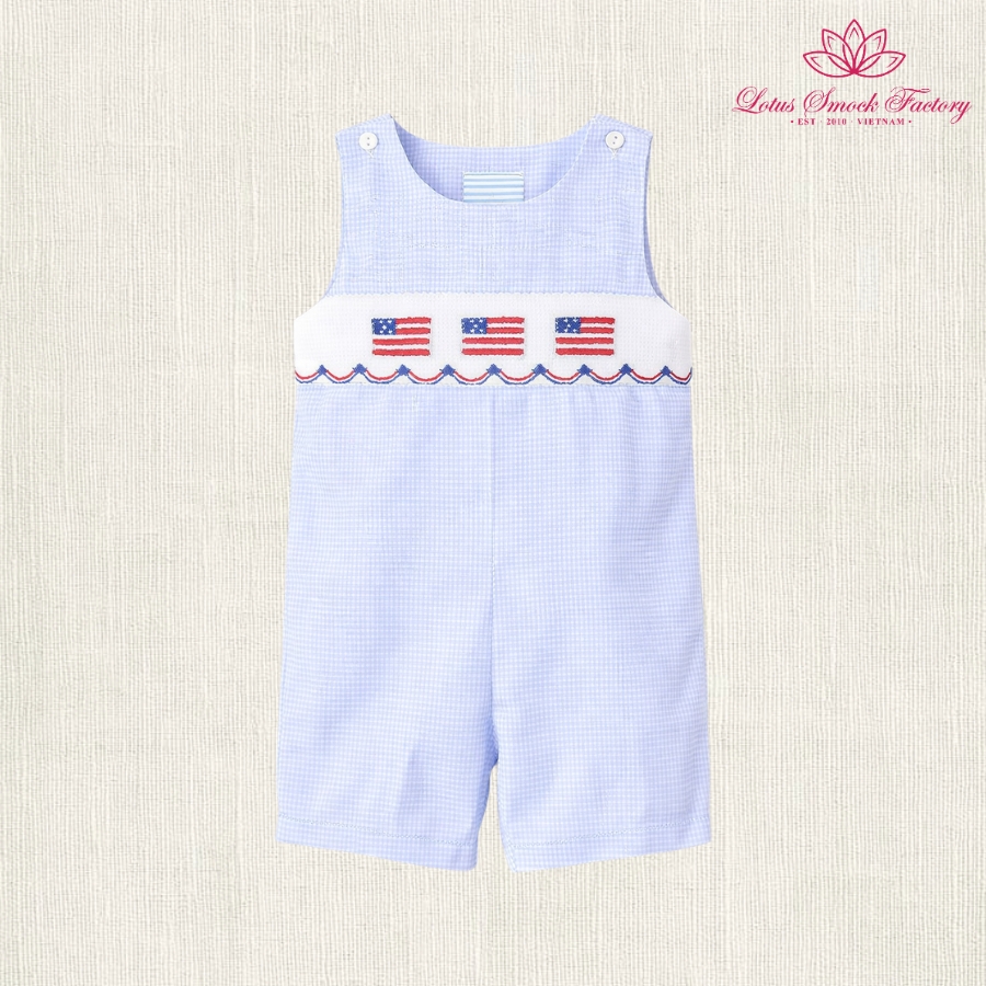 Fourth Of July Smocked Sibling Set Wholesale Smocked Clothing