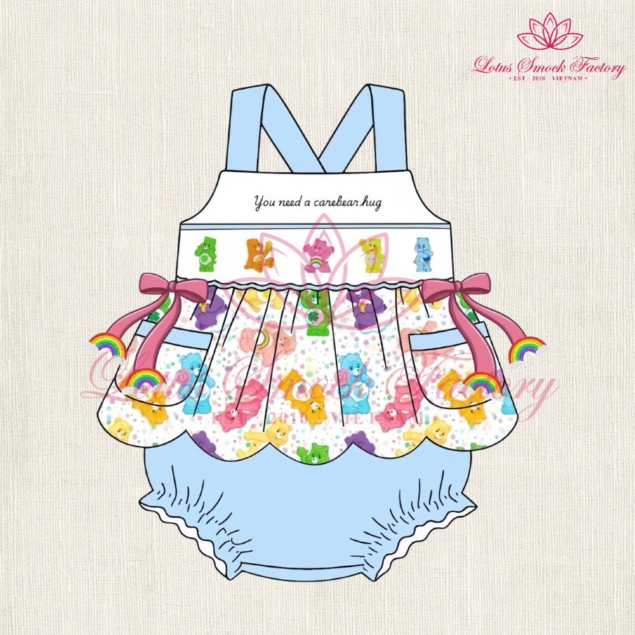 Carebear Smocked Set Wholesale Smocked Clothing