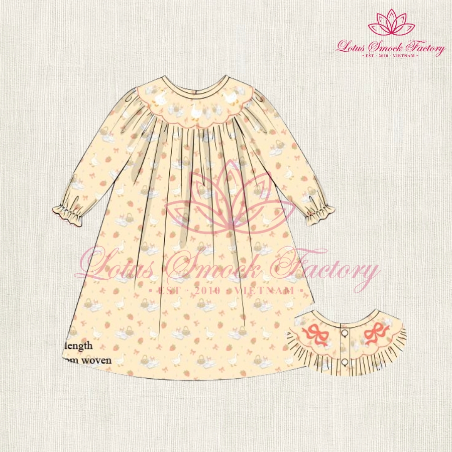 Ducky Bishop Dress Wholesale Smocked Clothing