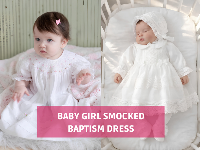 Baby Girl Smocked Baptism Dress