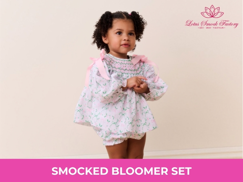 Fall smocked bloomer set