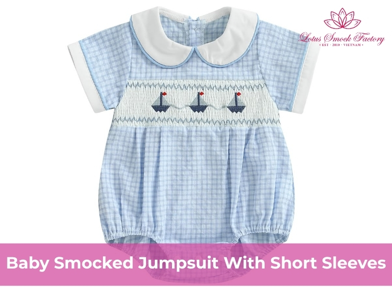 baby smocked jumpsuit