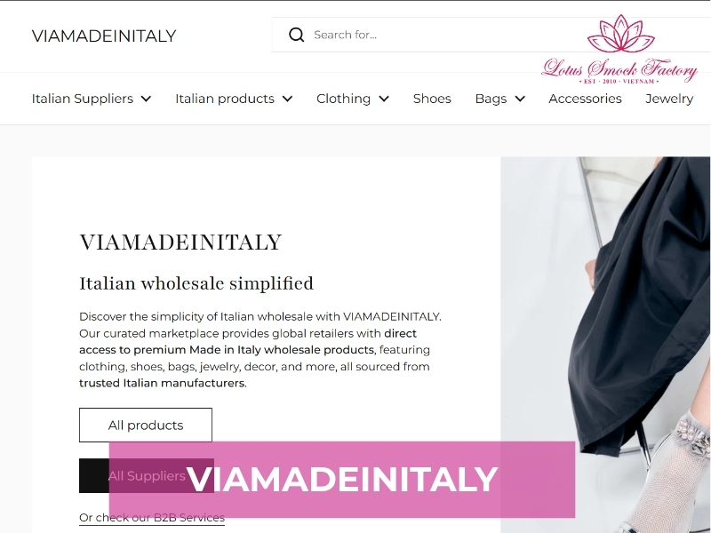 wholesale smocked clothing in italy