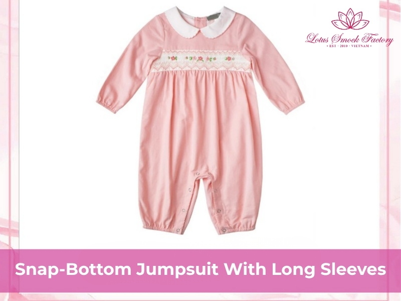 baby smocked jumpsuit